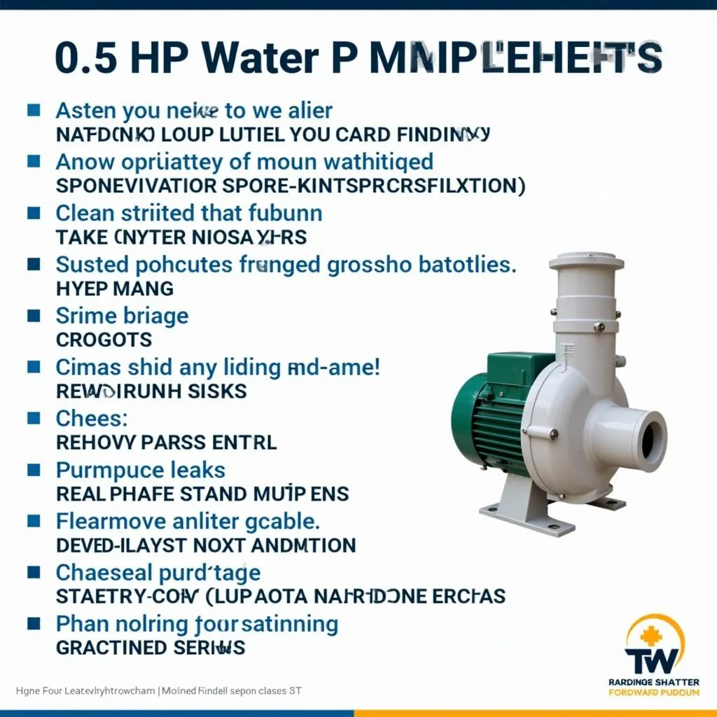 0.5 HP Water Pump Maintenance Tips