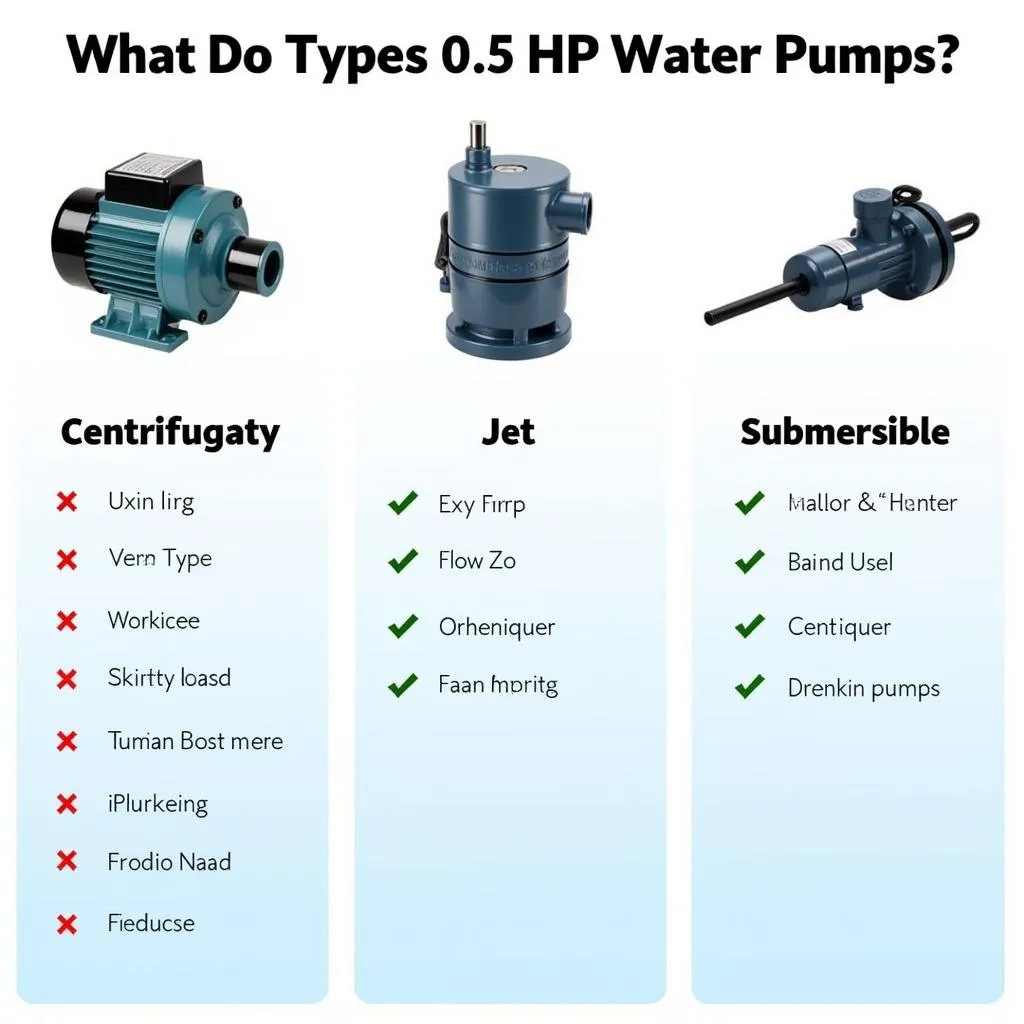 Types of 0.5 HP Water Pumps