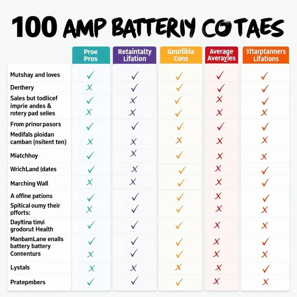 100 Amp Battery Types Comparison