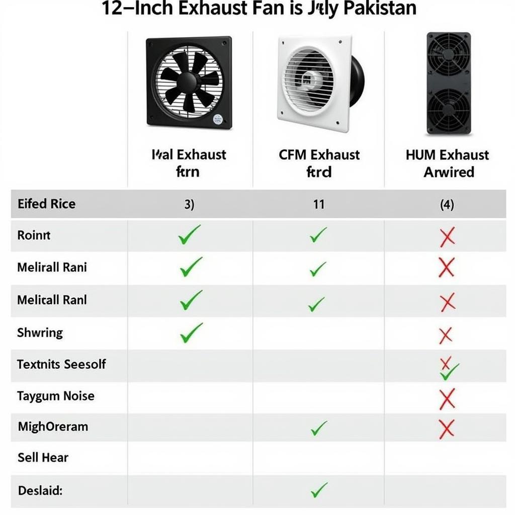 12 Inch Exhaust Fan Price Comparison in Pakistan