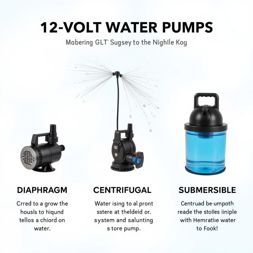 Different types of 12 volt water pumps