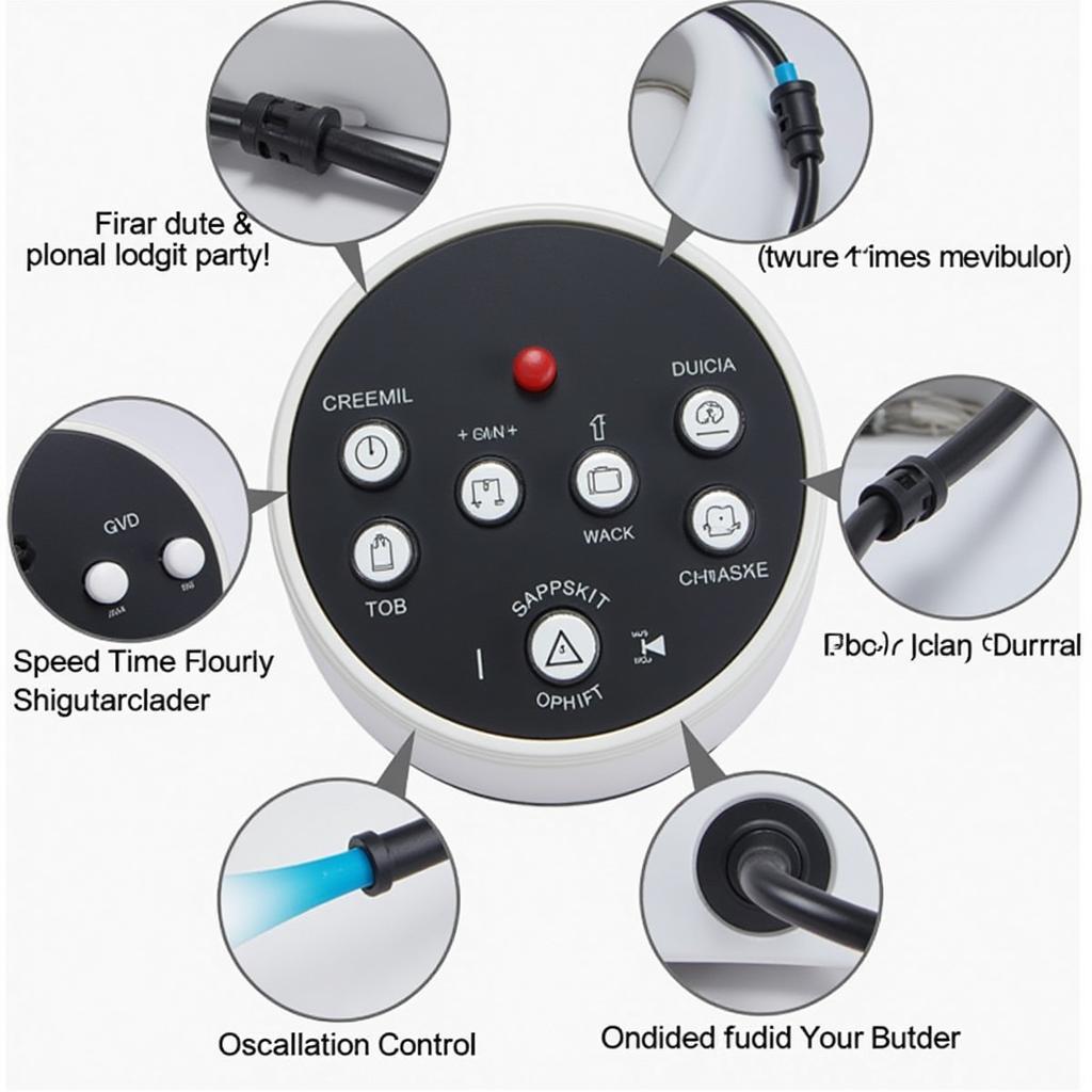 Control panel of a 12v DC air cooler