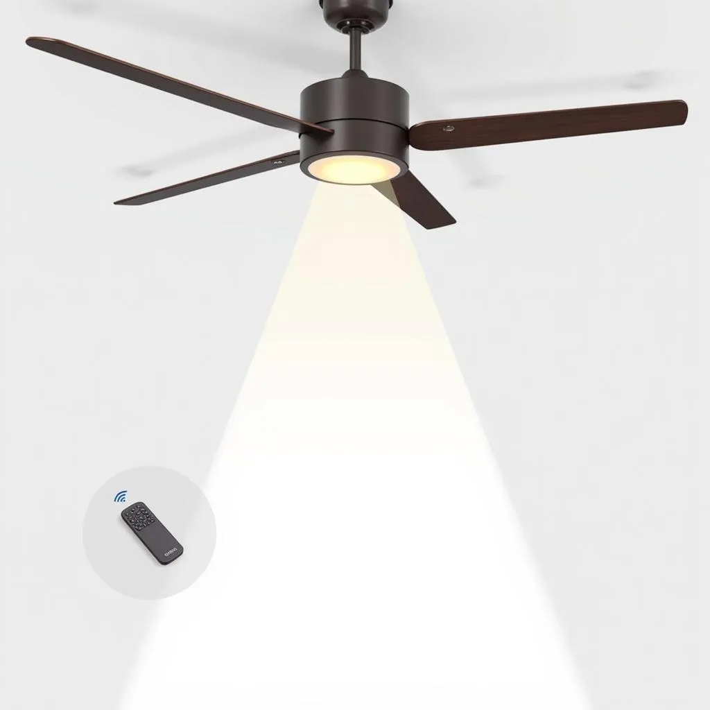 Modern 12V DC Ceiling Fan with Remote Control