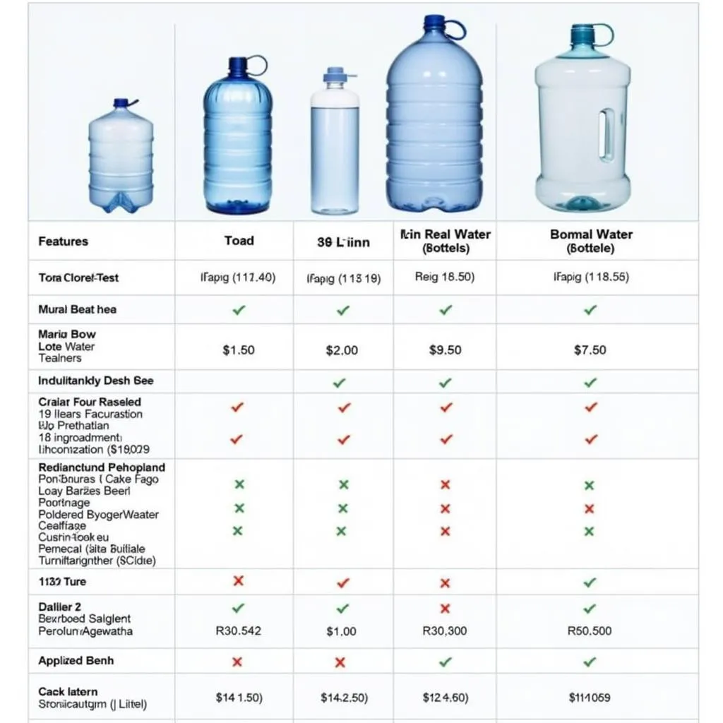 Compare prices of different brands of 19-liter water bottles in Pakistan