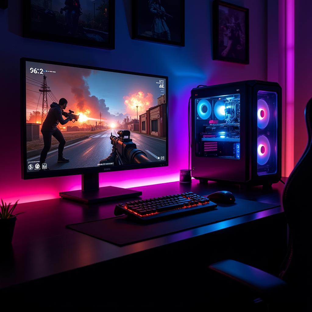 High-performance gaming setup featuring a 240Hz monitor