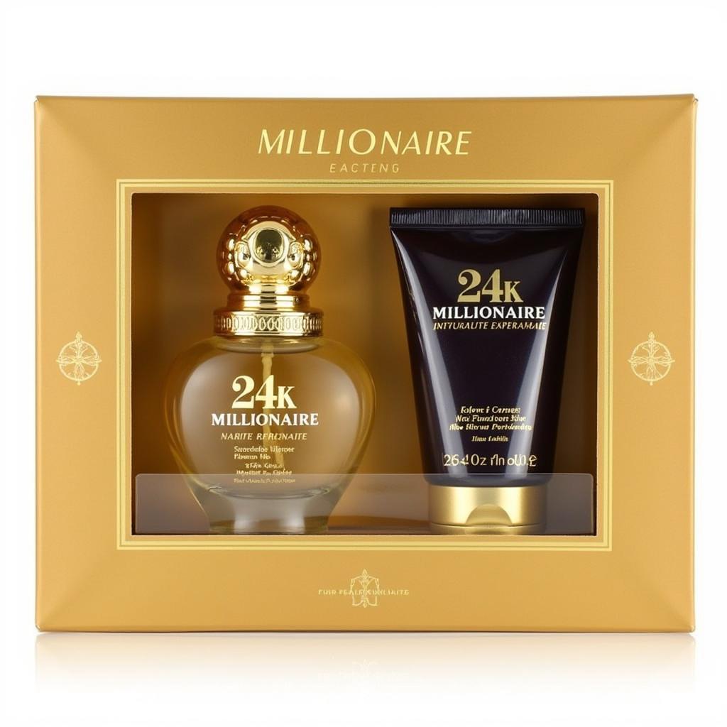 Elegant gift set of 24k Millionaire perfume