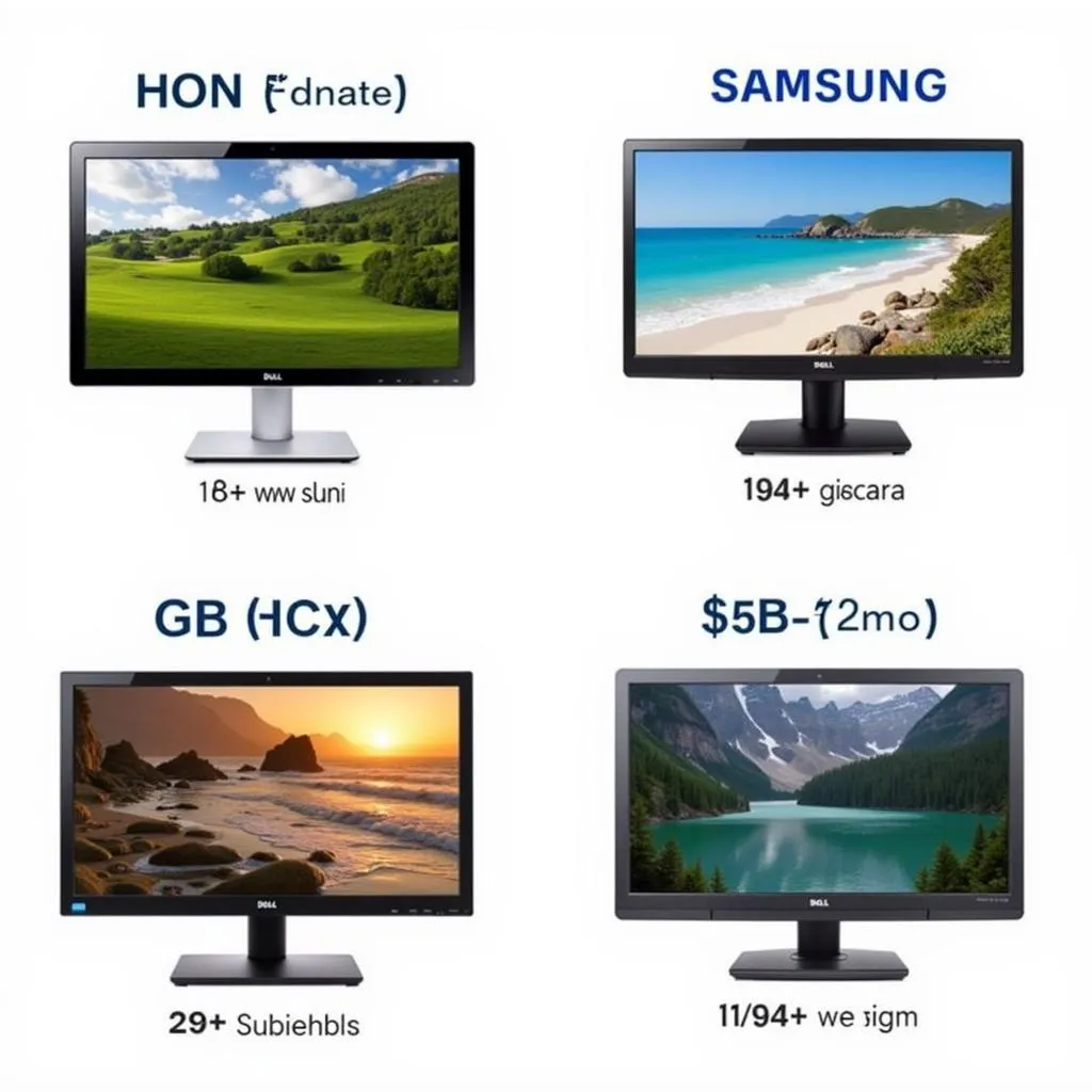 27 inch monitors from various brands displayed on a shelf