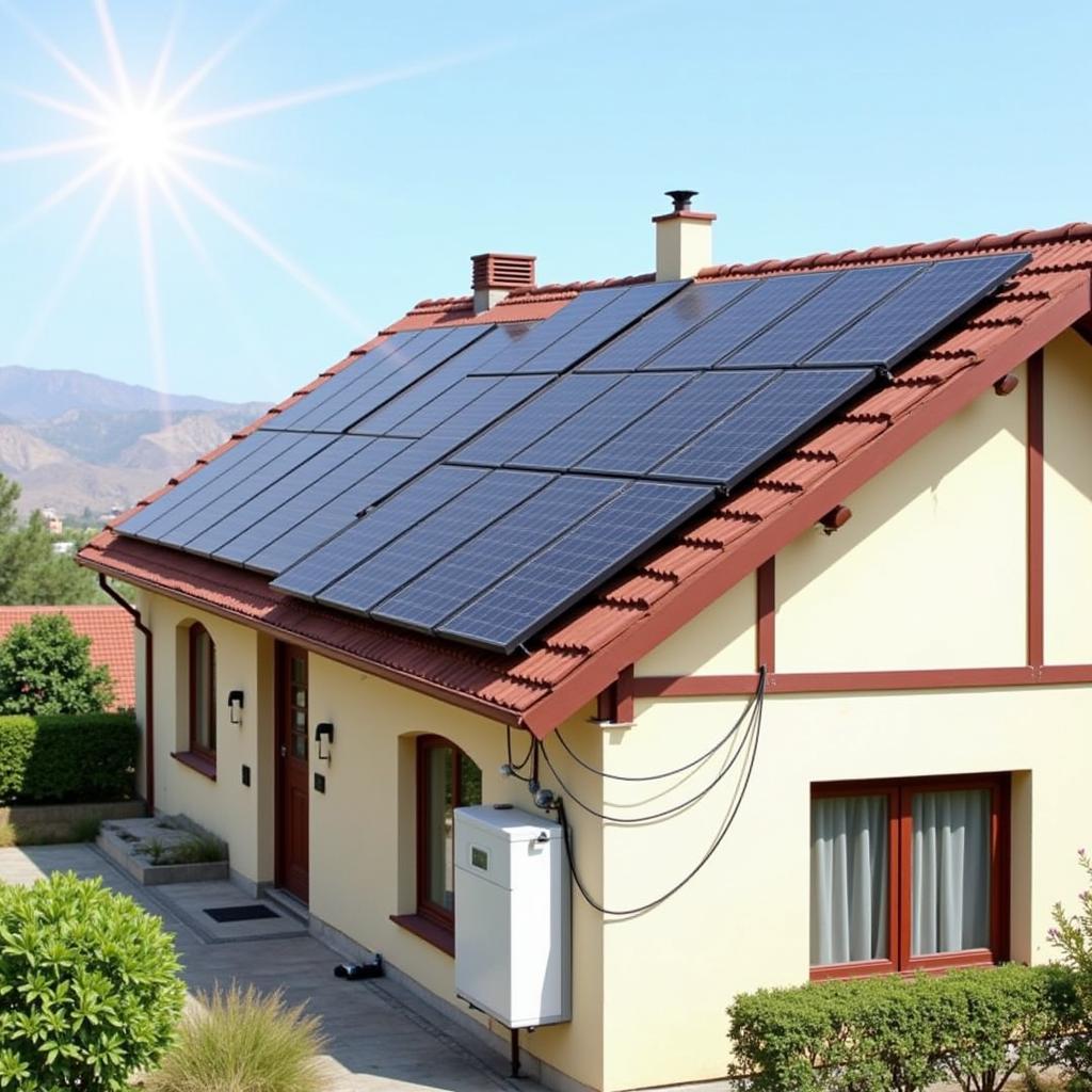 300w Solar Panel Installation on Rooftop in Pakistan