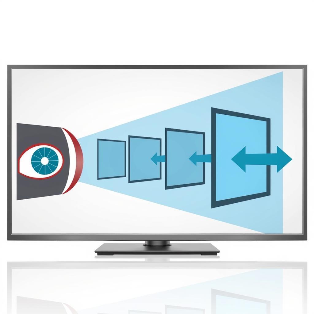 3D TV technology illustration