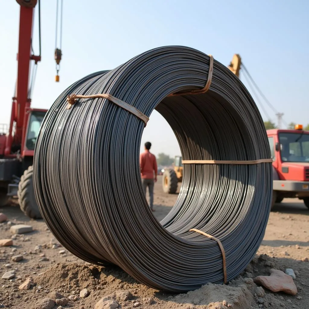 7.29 Wire Coil at a Construction Site