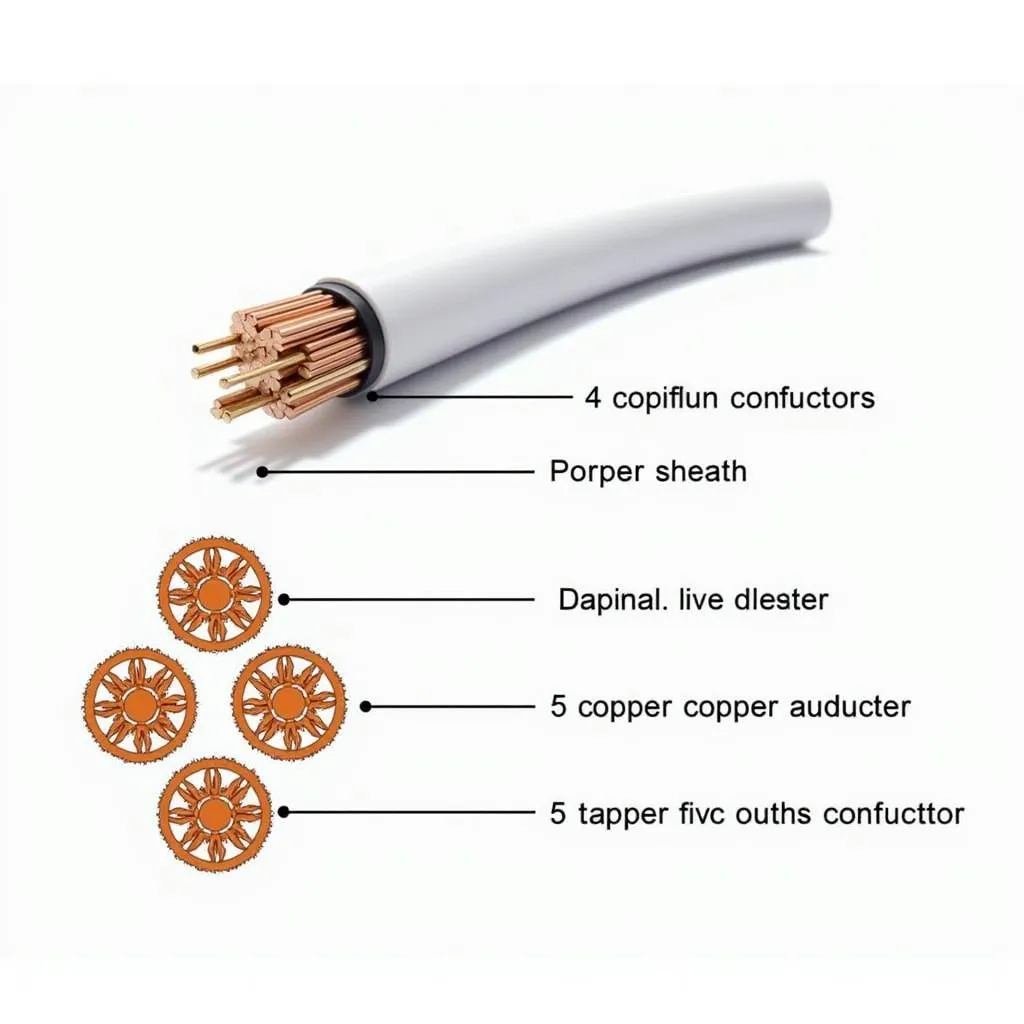 70mm 4 Core Cable Structure