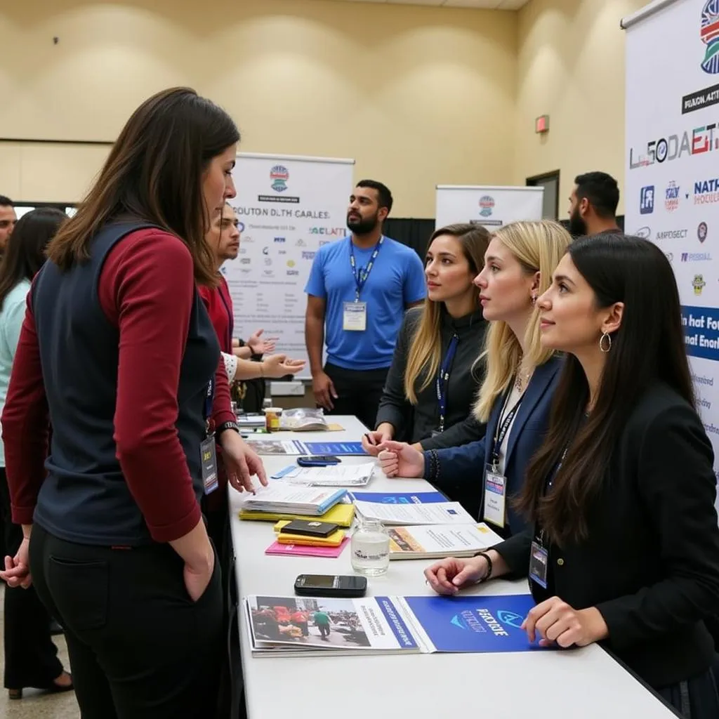 Networking at an ACT International Career Fair in Pakistan