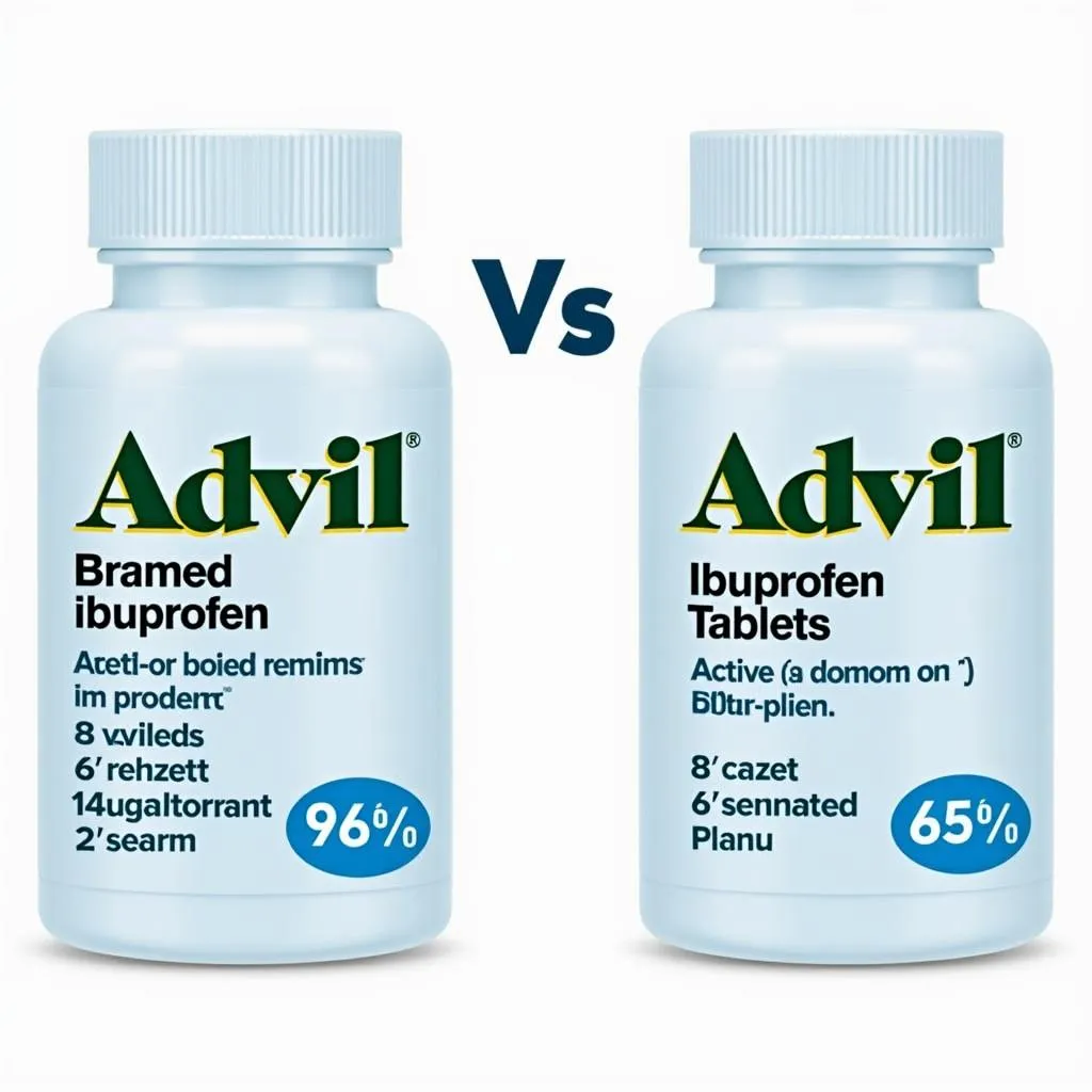 Comparing Advil and generic ibuprofen tablets