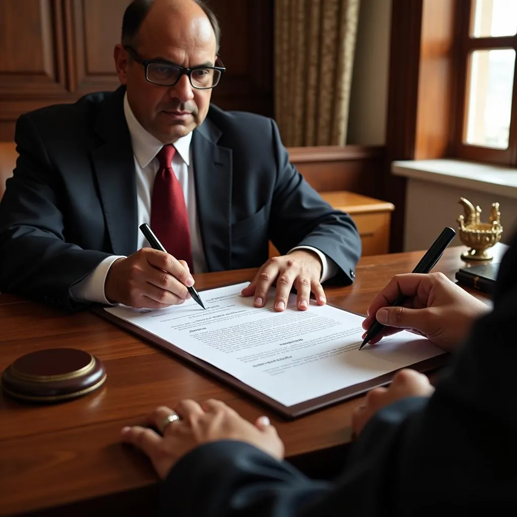 Affidavit Signing Ceremony in Pakistan