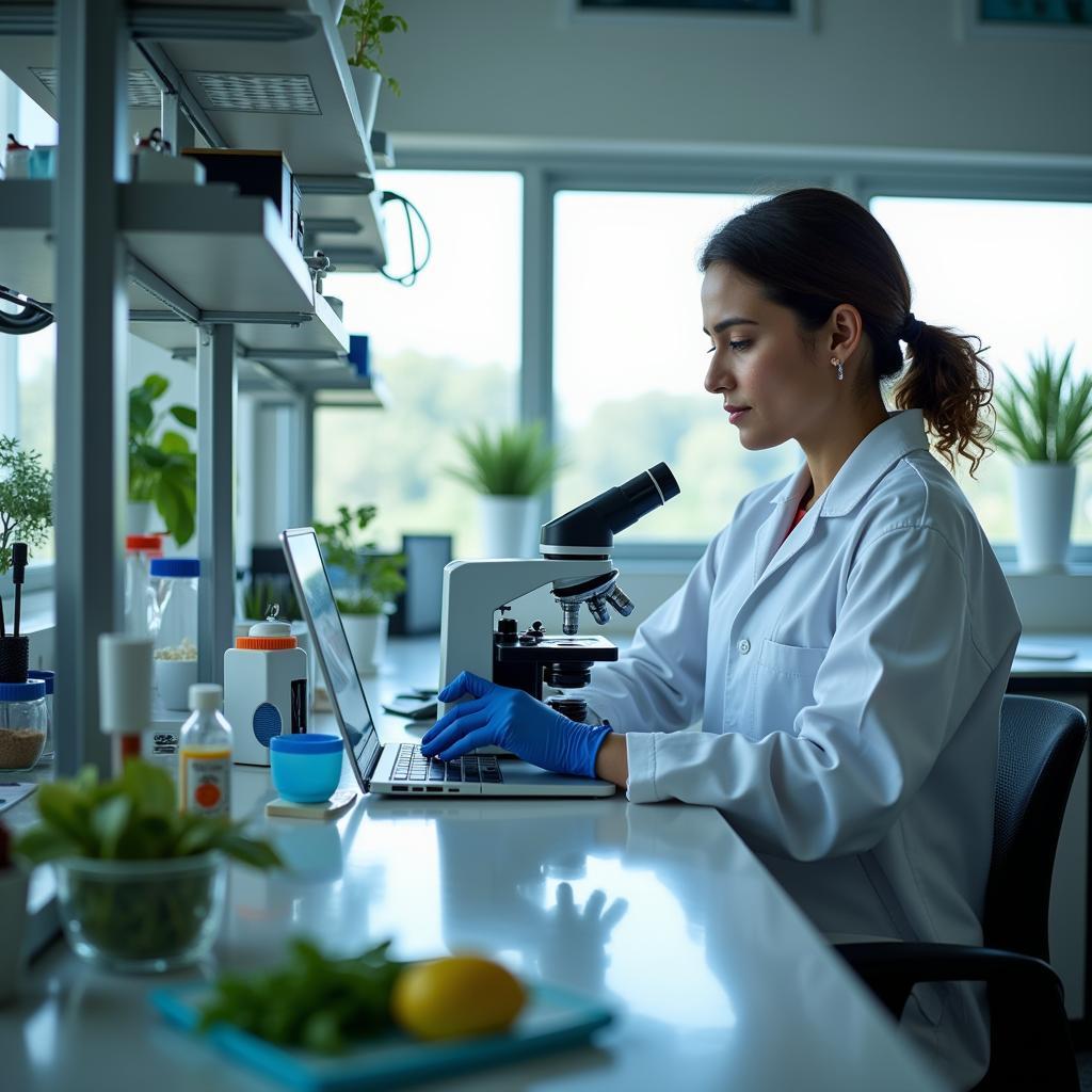 Agricultural Scientist in a Laboratory in Pakistan