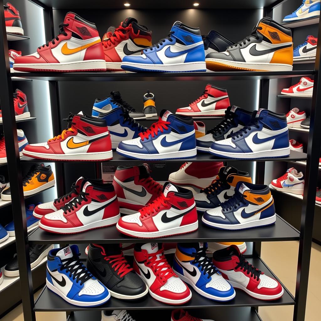 Air Jordan 1 Display in Retail Store