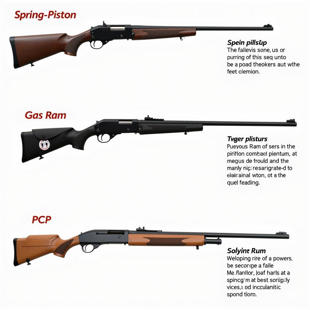 Airgun Types Comparison Pakistan: Spring-piston, Gas-ram, and PCP