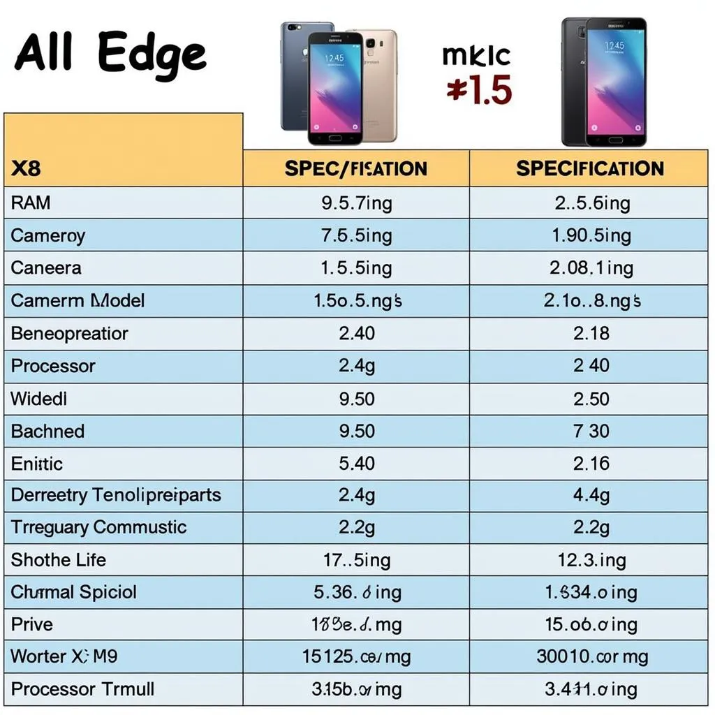 Comparison of All Edge Mobile Phones