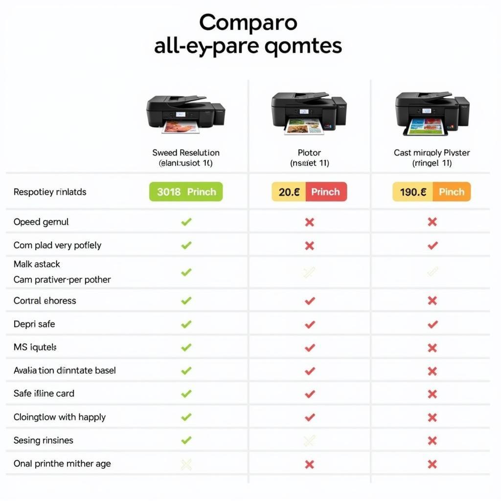 Comparison of Popular All-in-One Printers