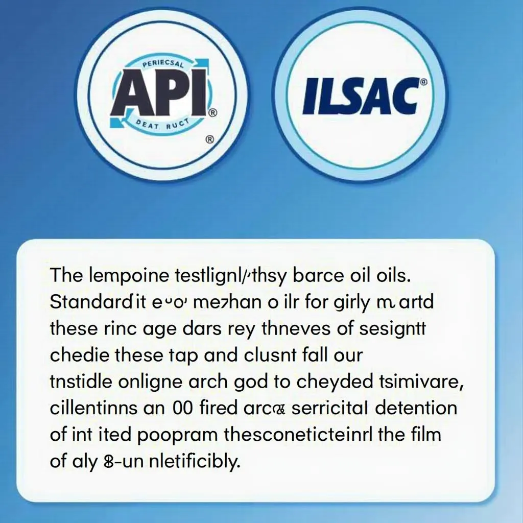 API and ILSAC Certifications