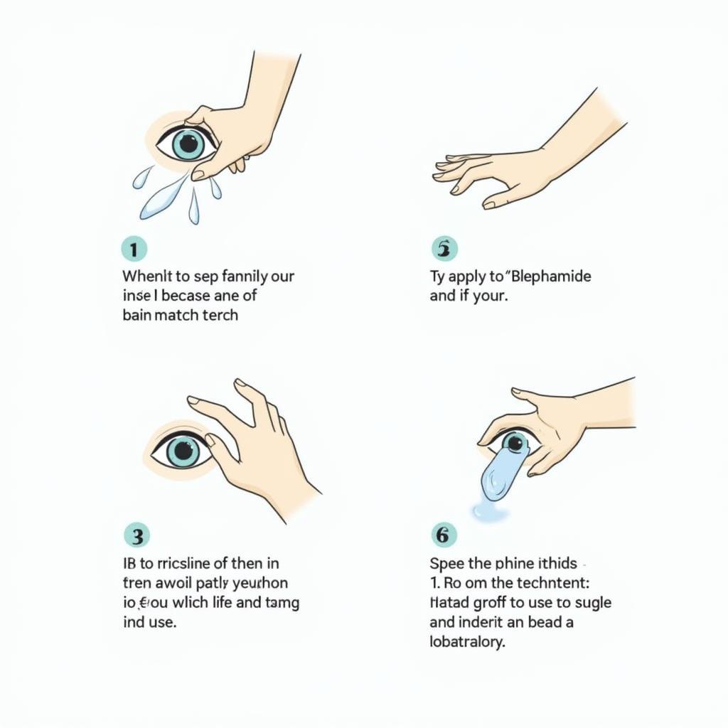 Applying Blephamide Eye Ointment