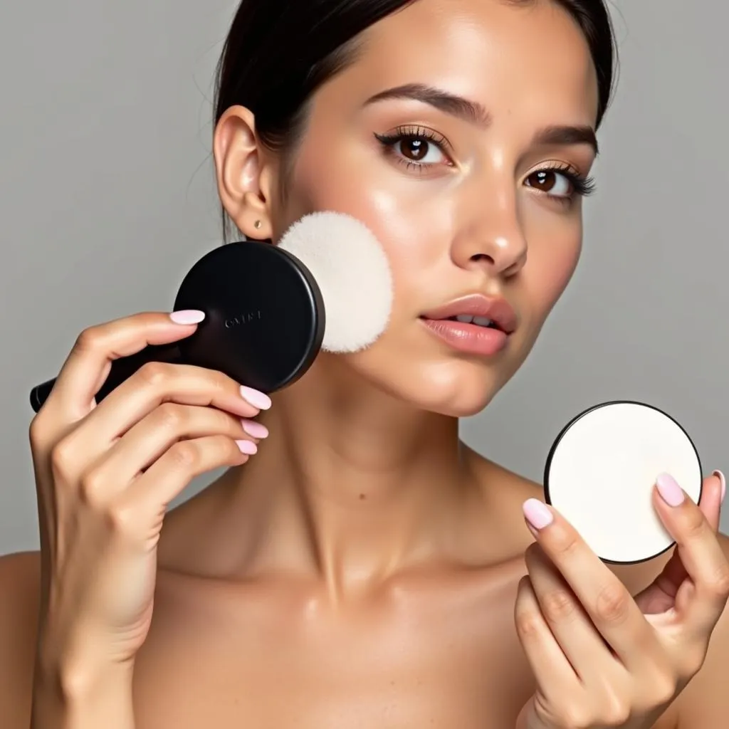 Applying Compact Powder for Flawless Finish