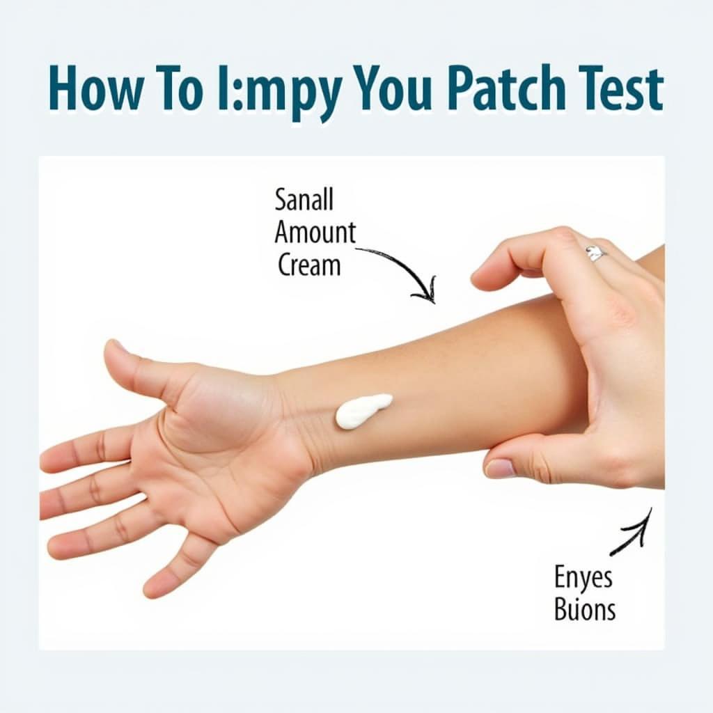 Applying Glutamax Cream Patch Test