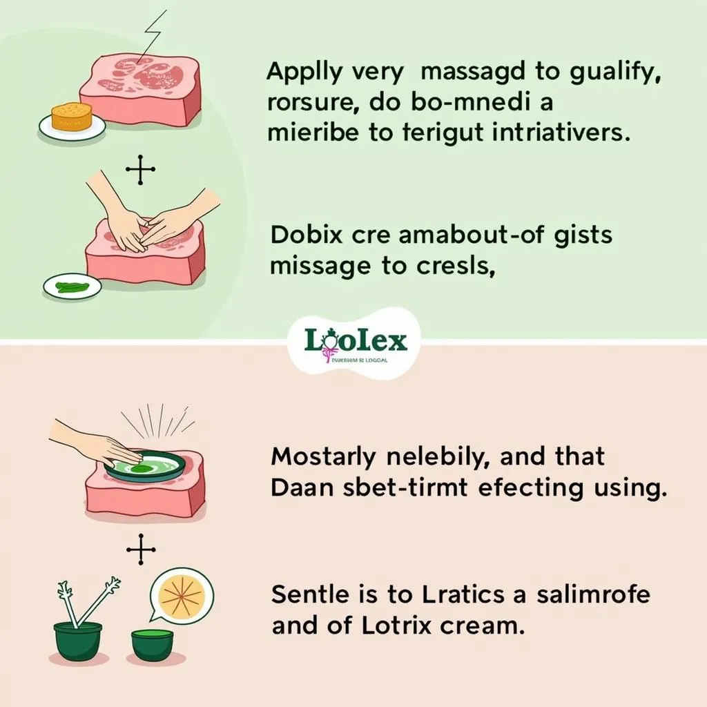 Applying Lotrix Cream to Skin Infection