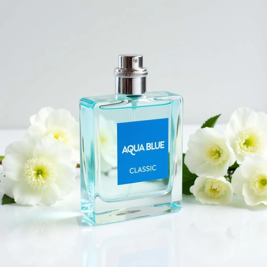 Aqua Blue Classic Perfume Bottle