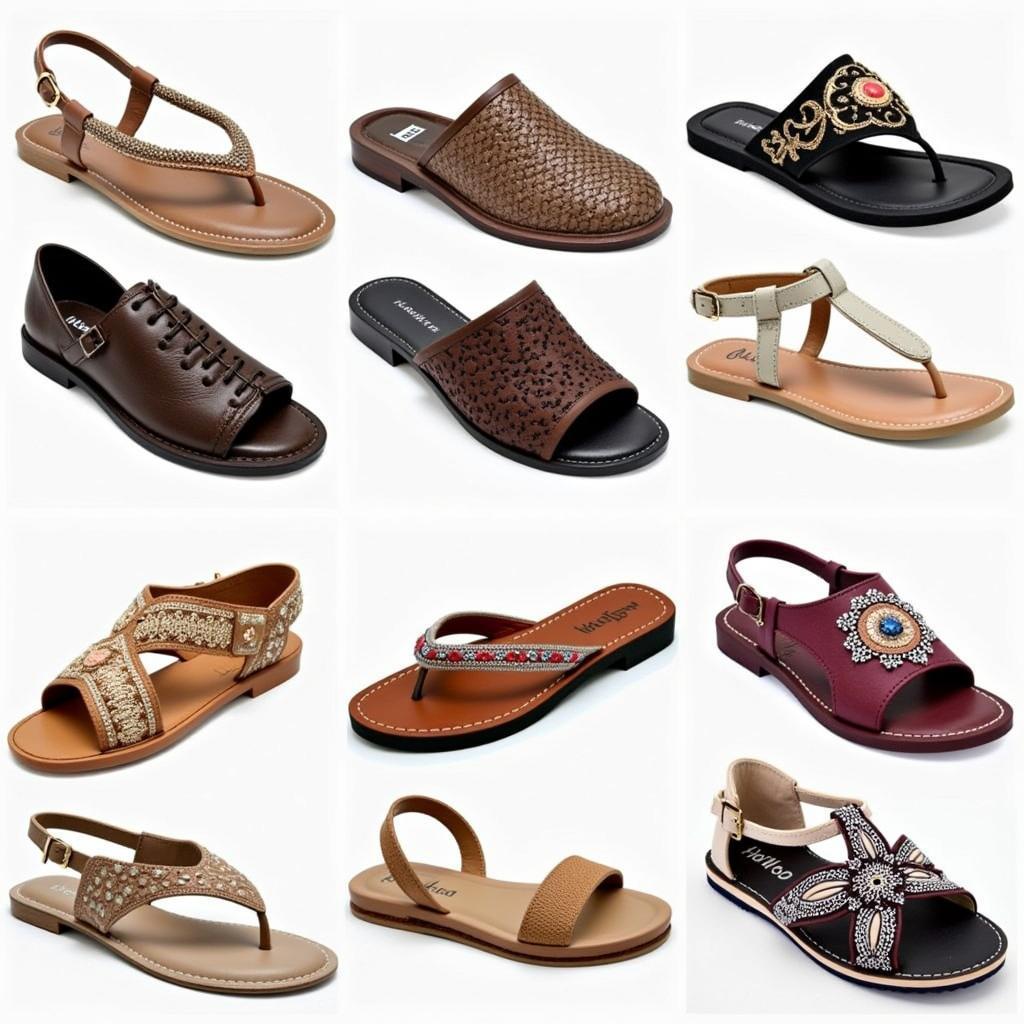 Various Arabic chappal styles in Pakistan