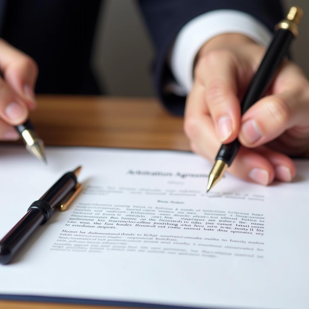 Signing an arbitration agreement