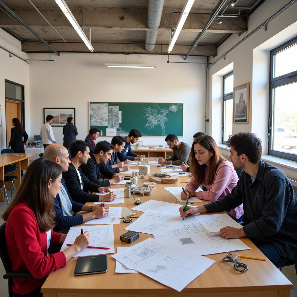 Architecture Students in Studio - Pakistan