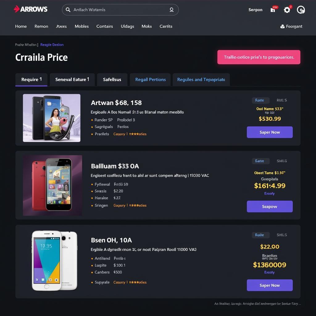 Arrows Mobile Price Comparison in Pakistan