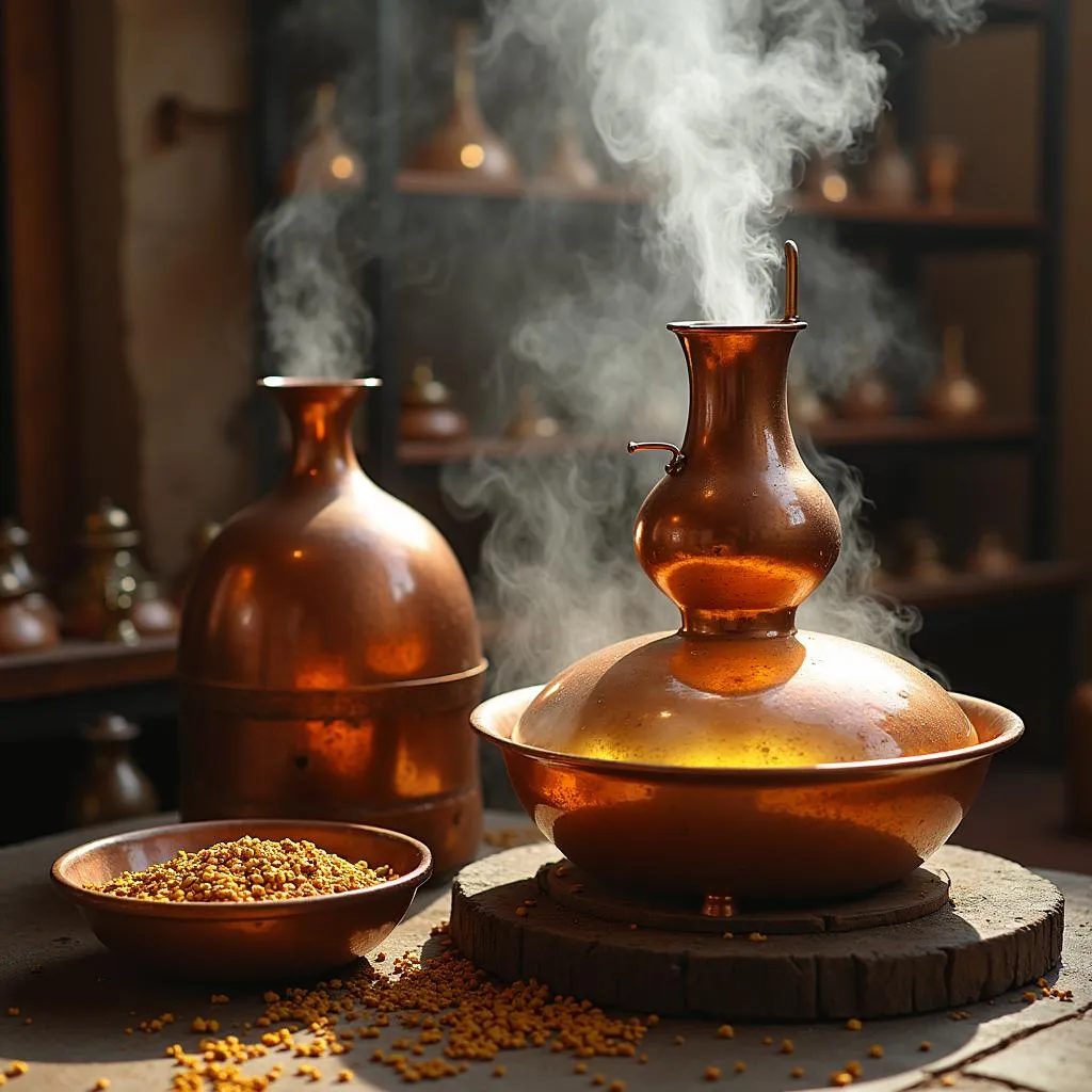 Traditional Aseel Attar Production