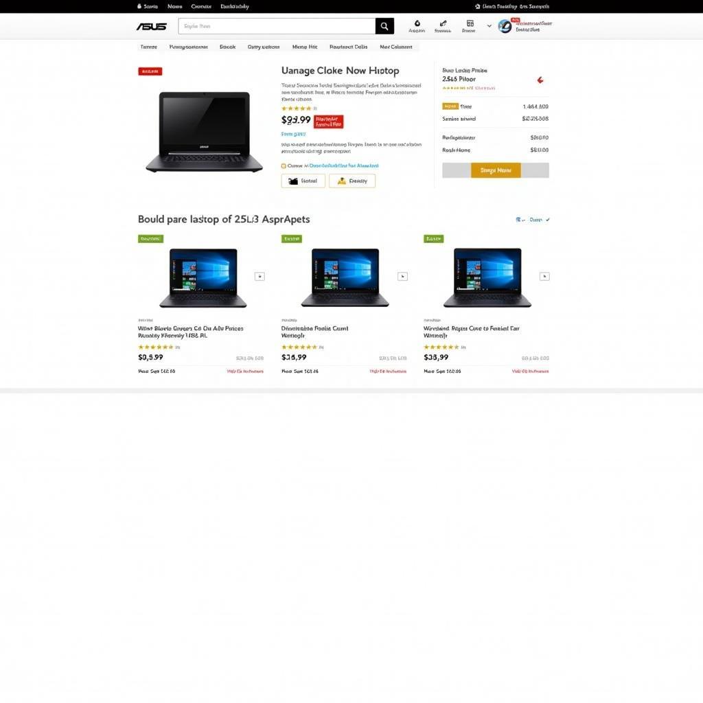 Browsing Asus Laptops on an Online Retailer in Pakistan