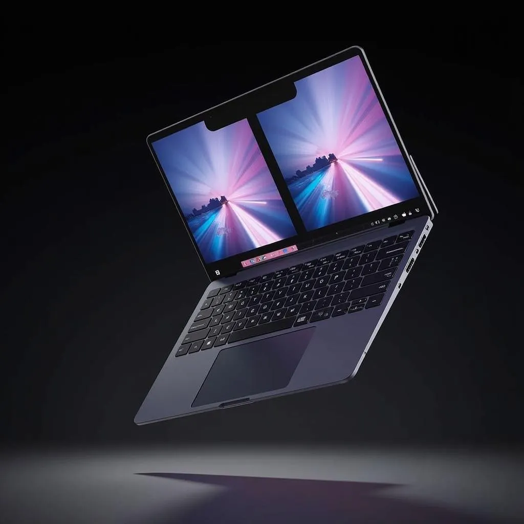 Asus Zenbook 17 Fold unfolded, showcasing its large, flexible display