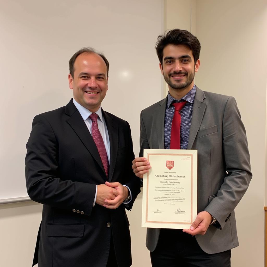 Pakistani Student Receiving Austrian Scholarship