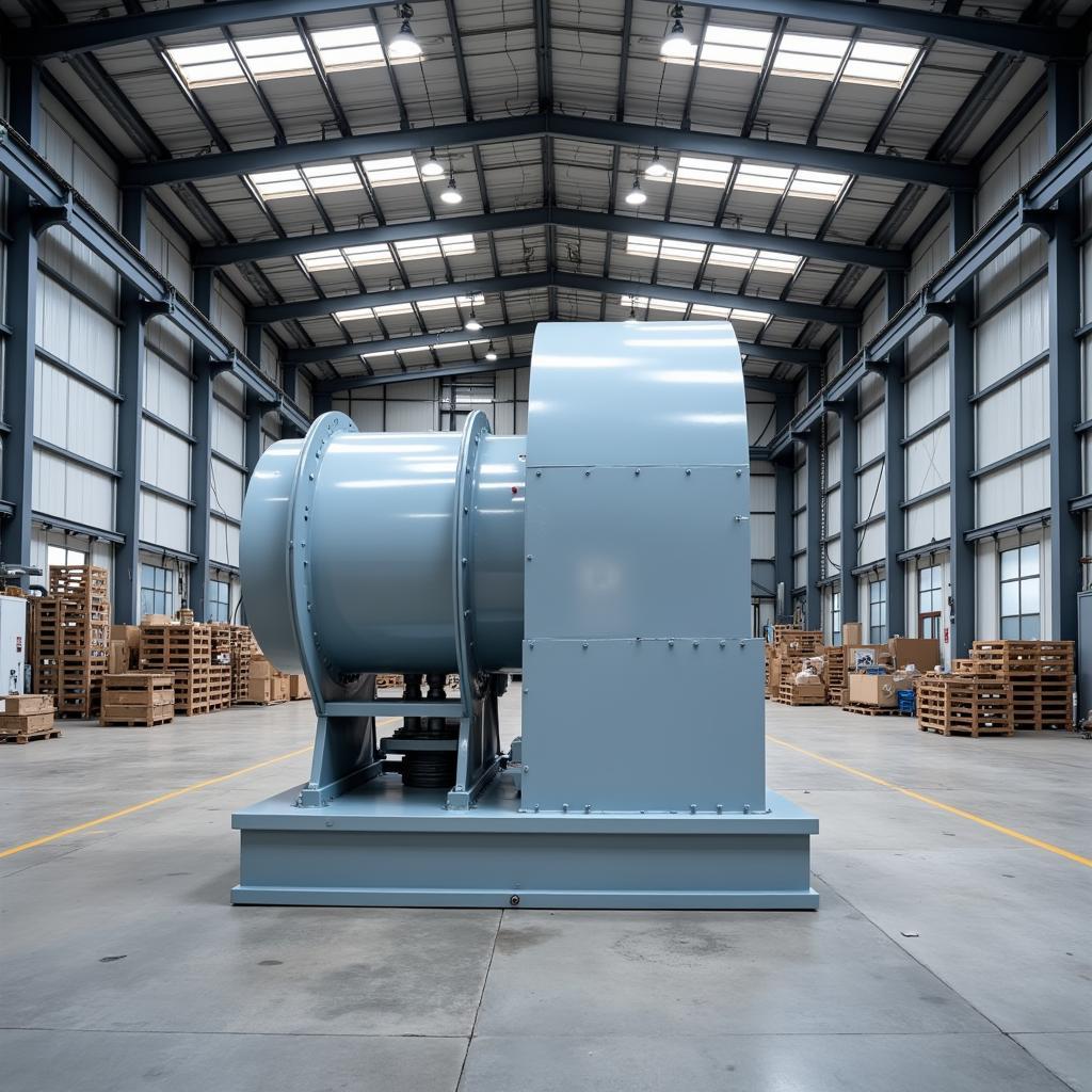 Axial Industrial Exhaust Fan in Warehouse