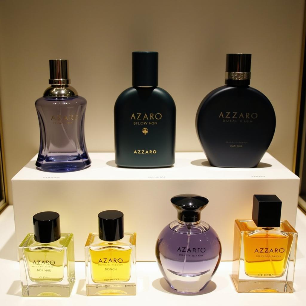 Azzaro perfume bottles displayed in a store in Pakistan