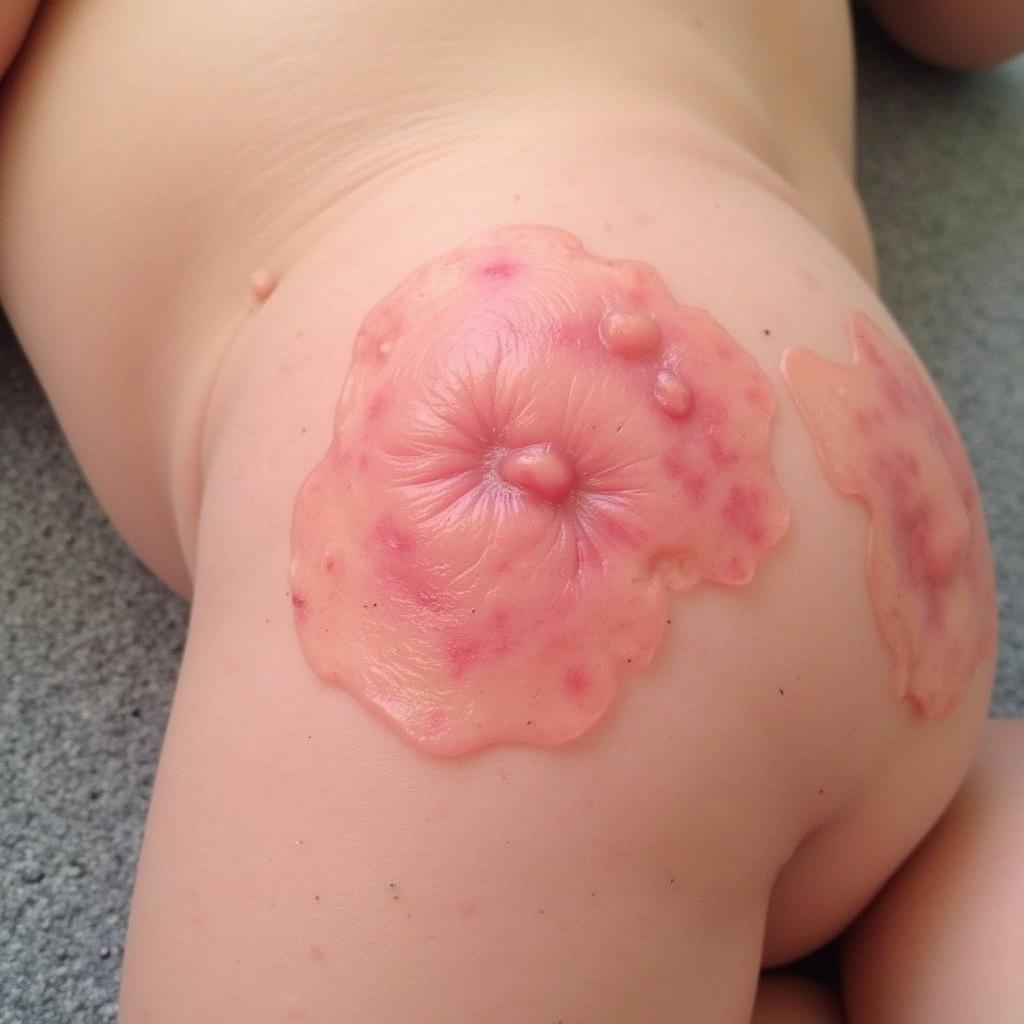 Baby with Nappy Rash: Red and Irritated Skin