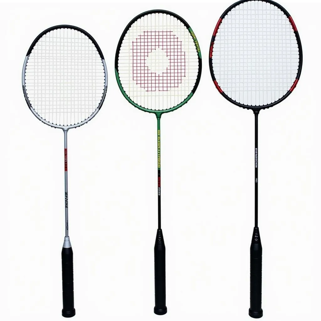 Different types of badminton rackets for various skill levels