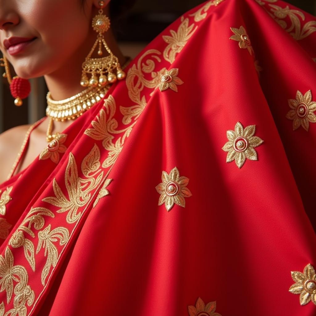 Red Banarasi Silk Bridal Saree