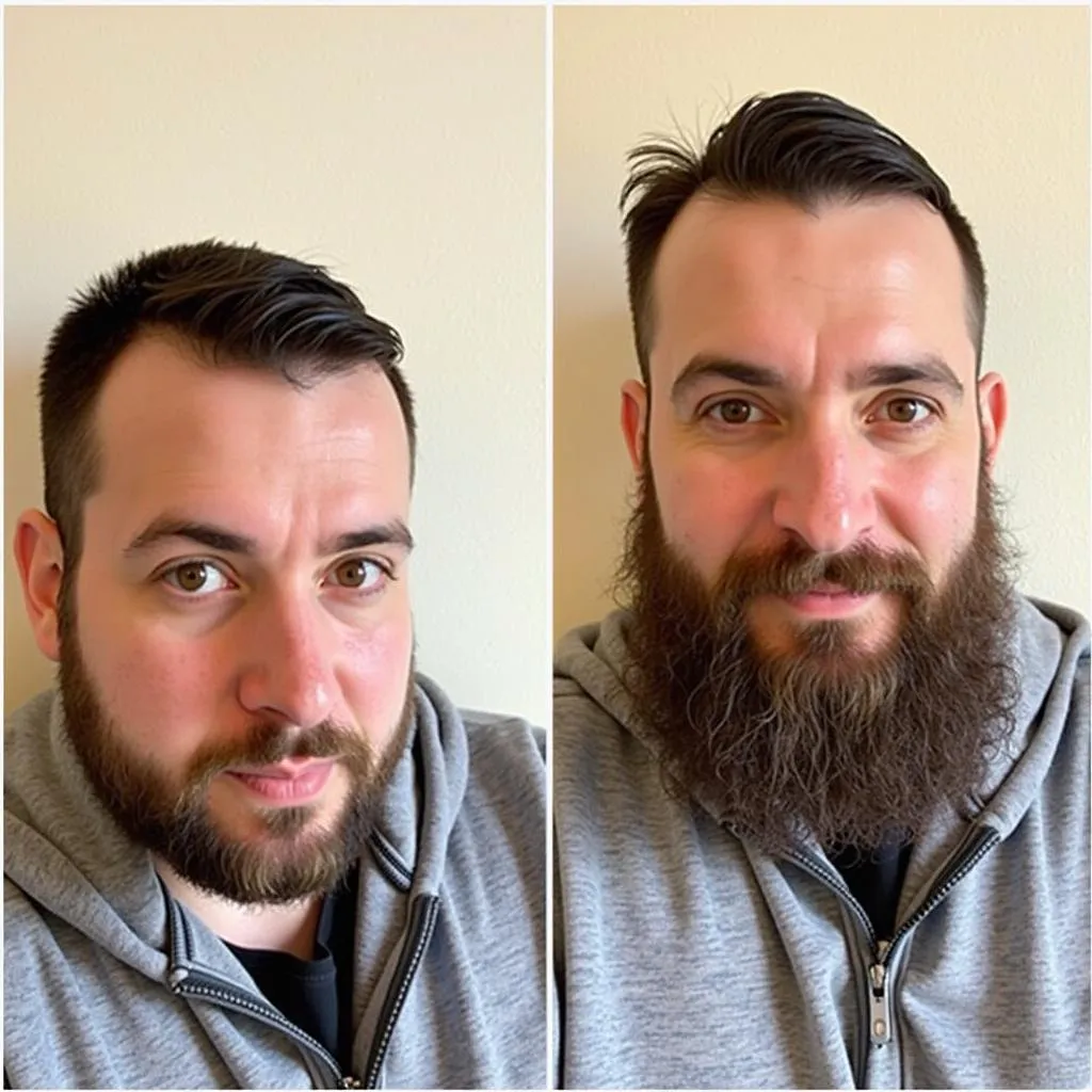 Before and After Beard Growth with Dari Mooch Beard Oil