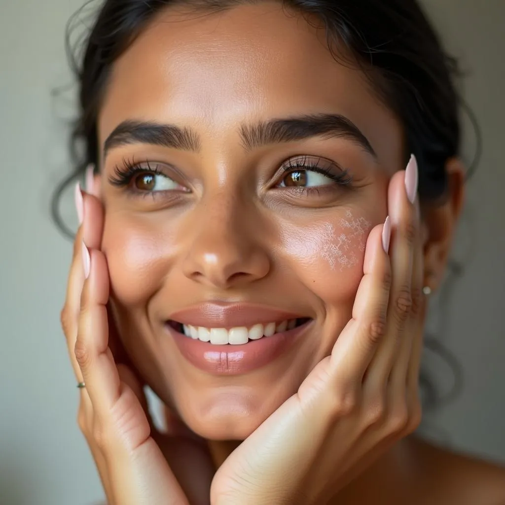 Woman Applying Anti-aging Serum