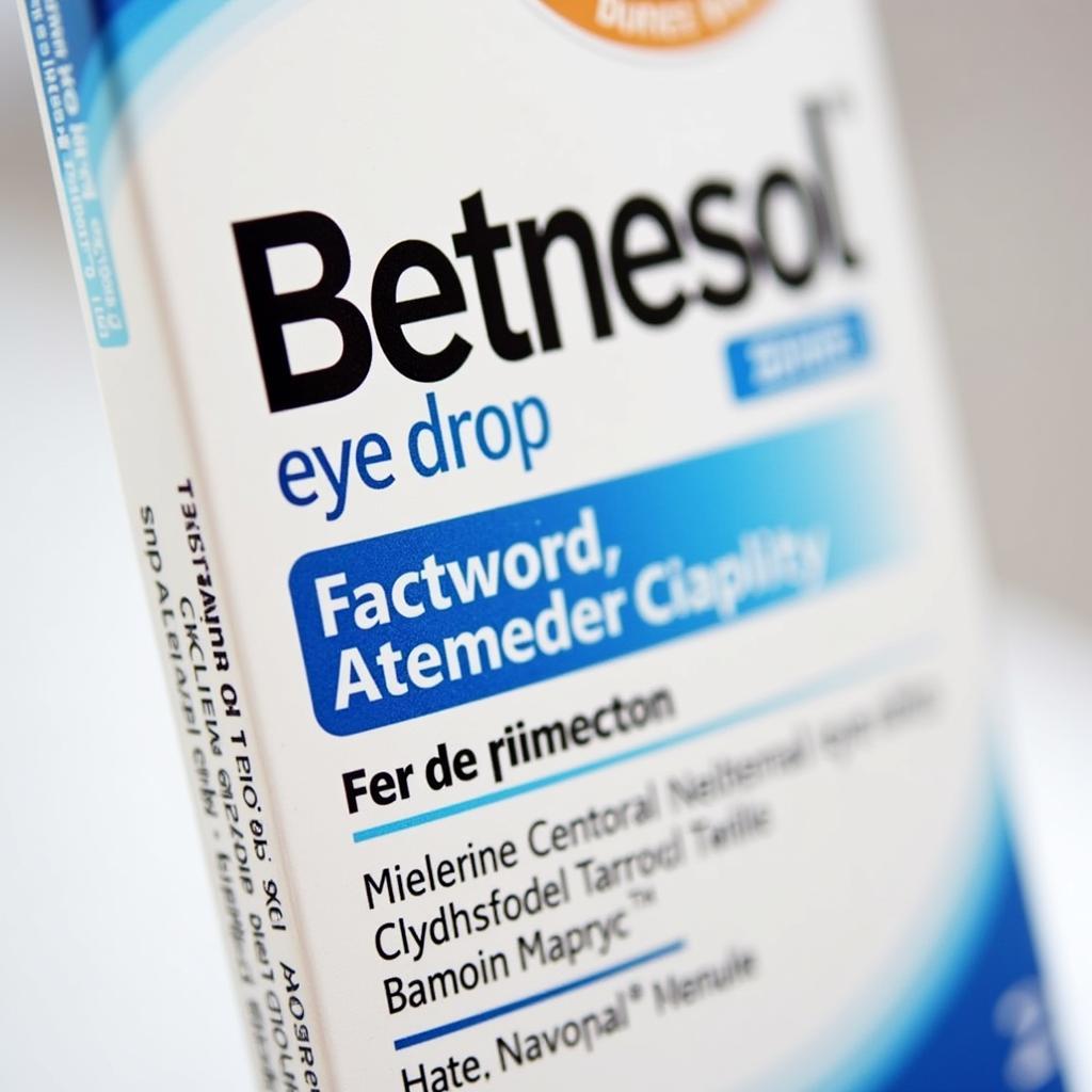 Betnesol eye drops packaging in Pakistan