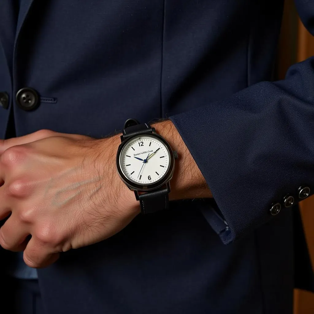 Man Wearing a Beverly Hills Polo Club Watch