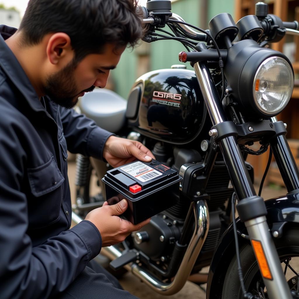 Installing a Bike Battery in Pakistan