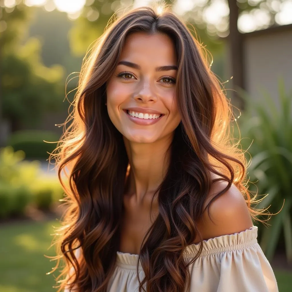 Woman with Long, Healthy Hair