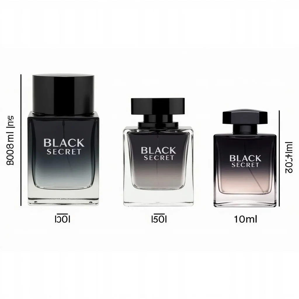 Black Secret Perfume Bottle Sizes in Pakistan