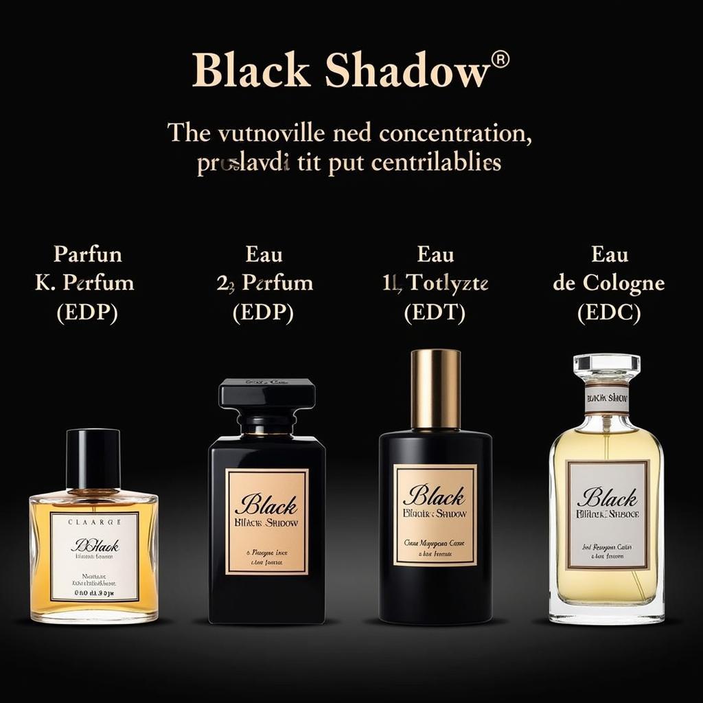 Types of Black Shadow Perfume Concentrations